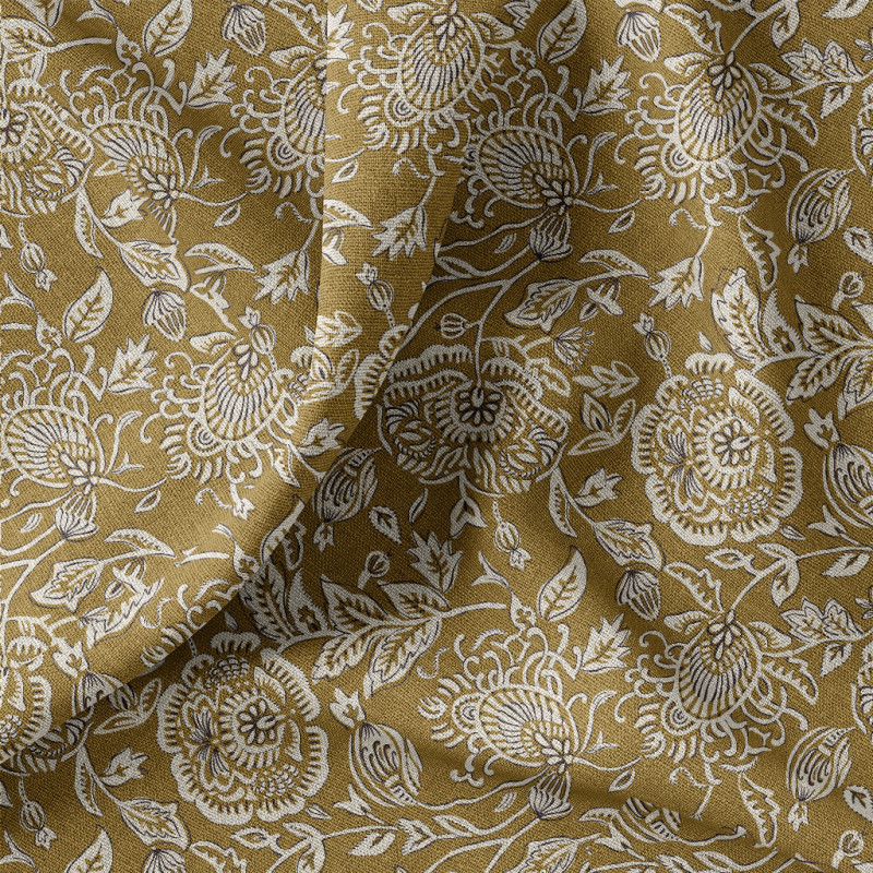 Semi panamá estampado MENDHI Habana / Lino